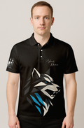 Geometric Wolf Dark Stealth Bowling Jersey
