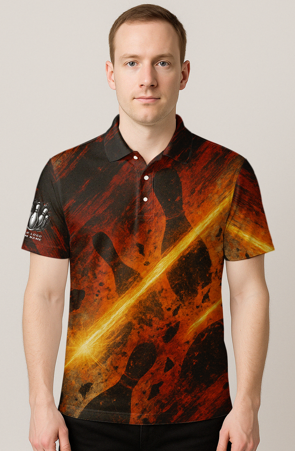 Grunge Asphalt Strike Zone Bowling Jersey