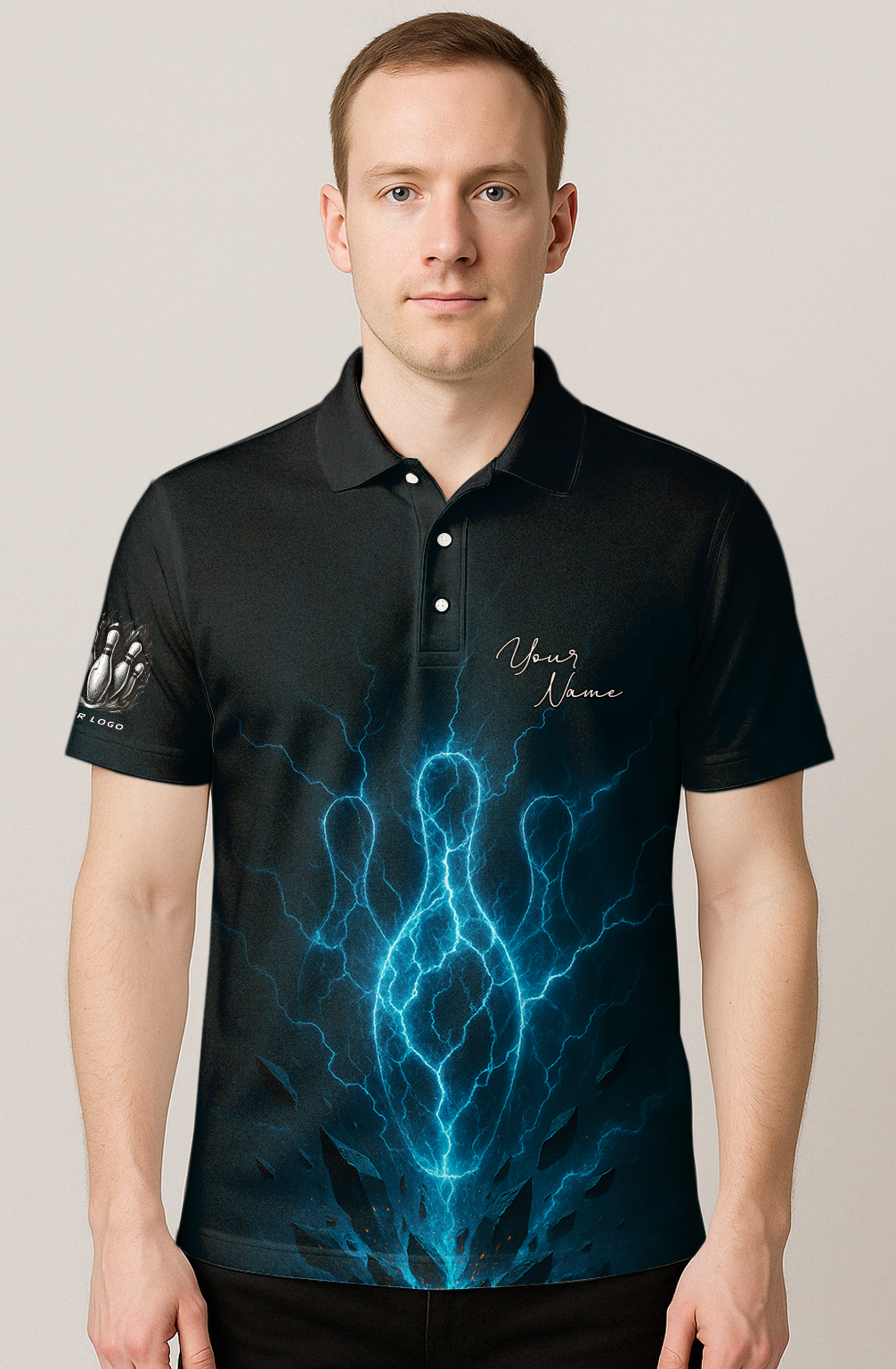 Electric Strike Lanes Polo Jersey
