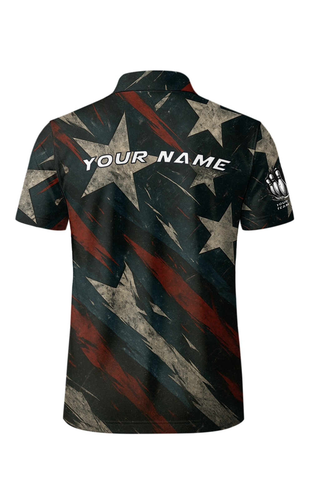Distressed American Stripes Bowling Jersey