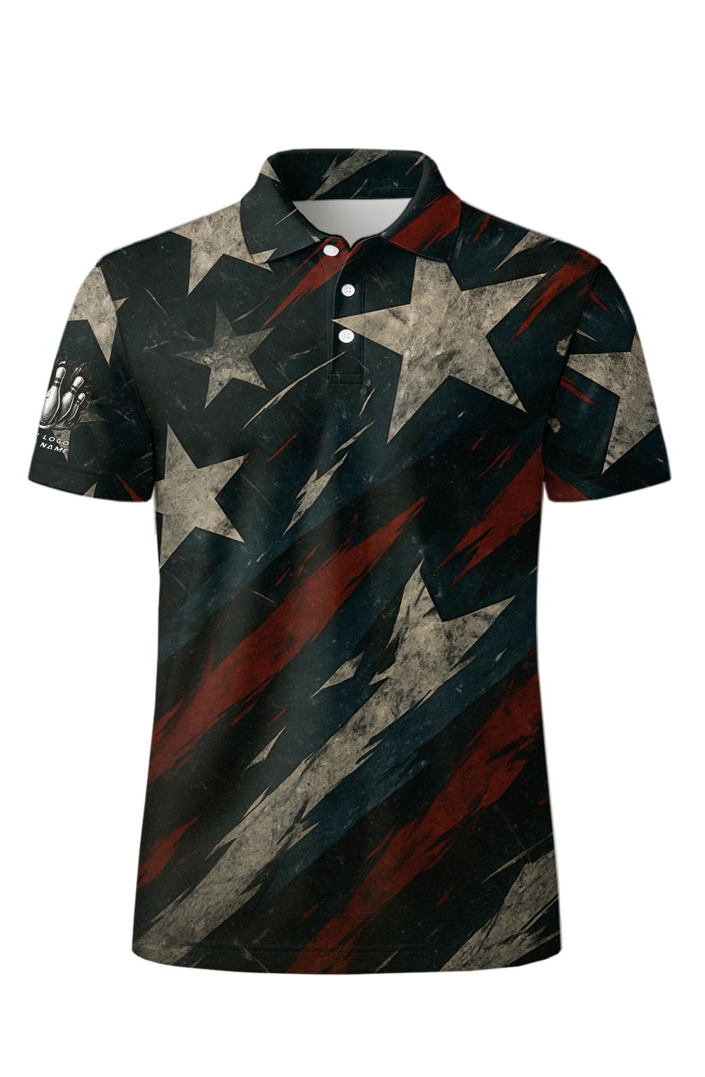 Distressed American Stripes Bowling Jersey