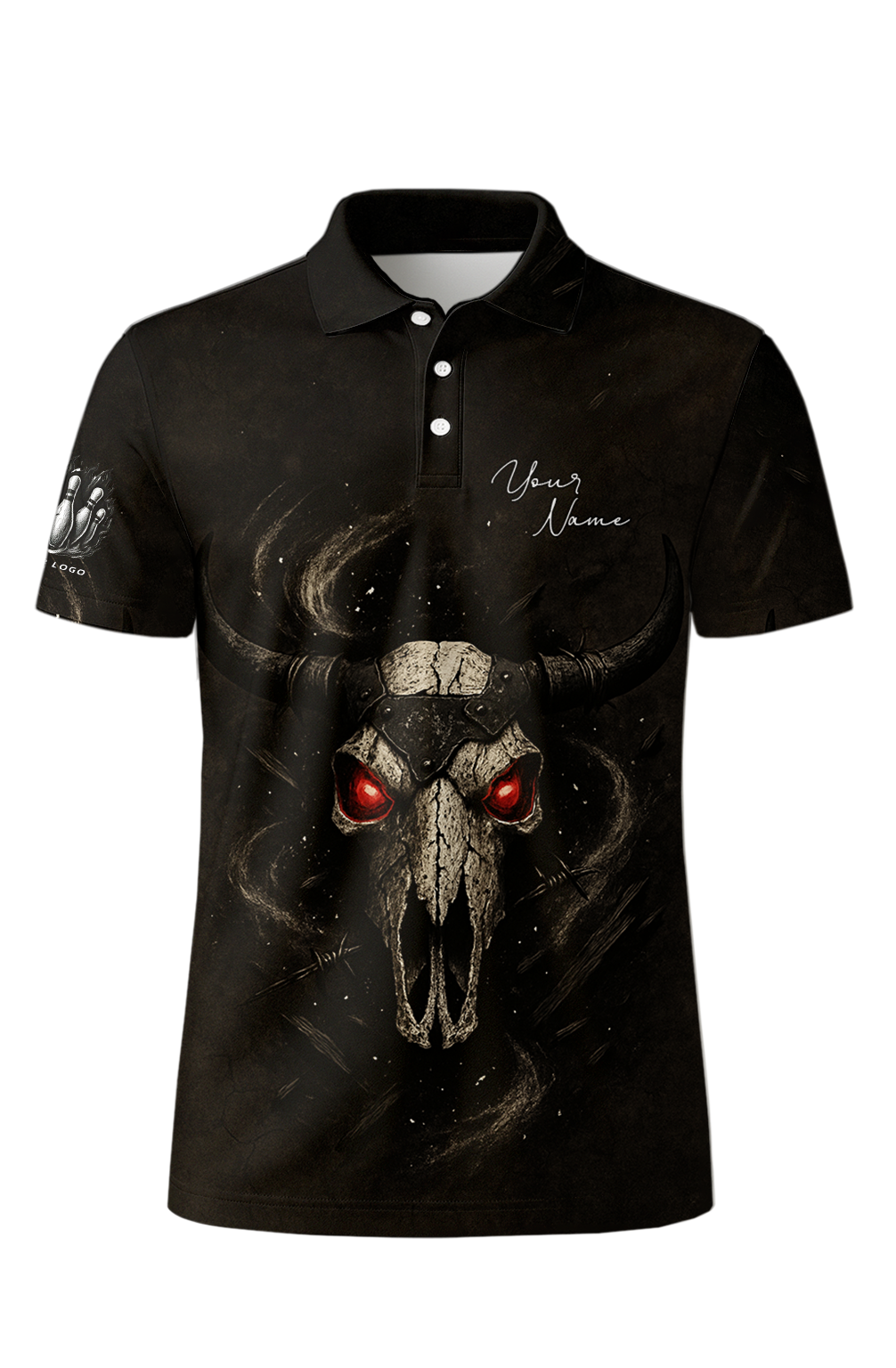 Skull Red Eye Menace Bowling Jersey