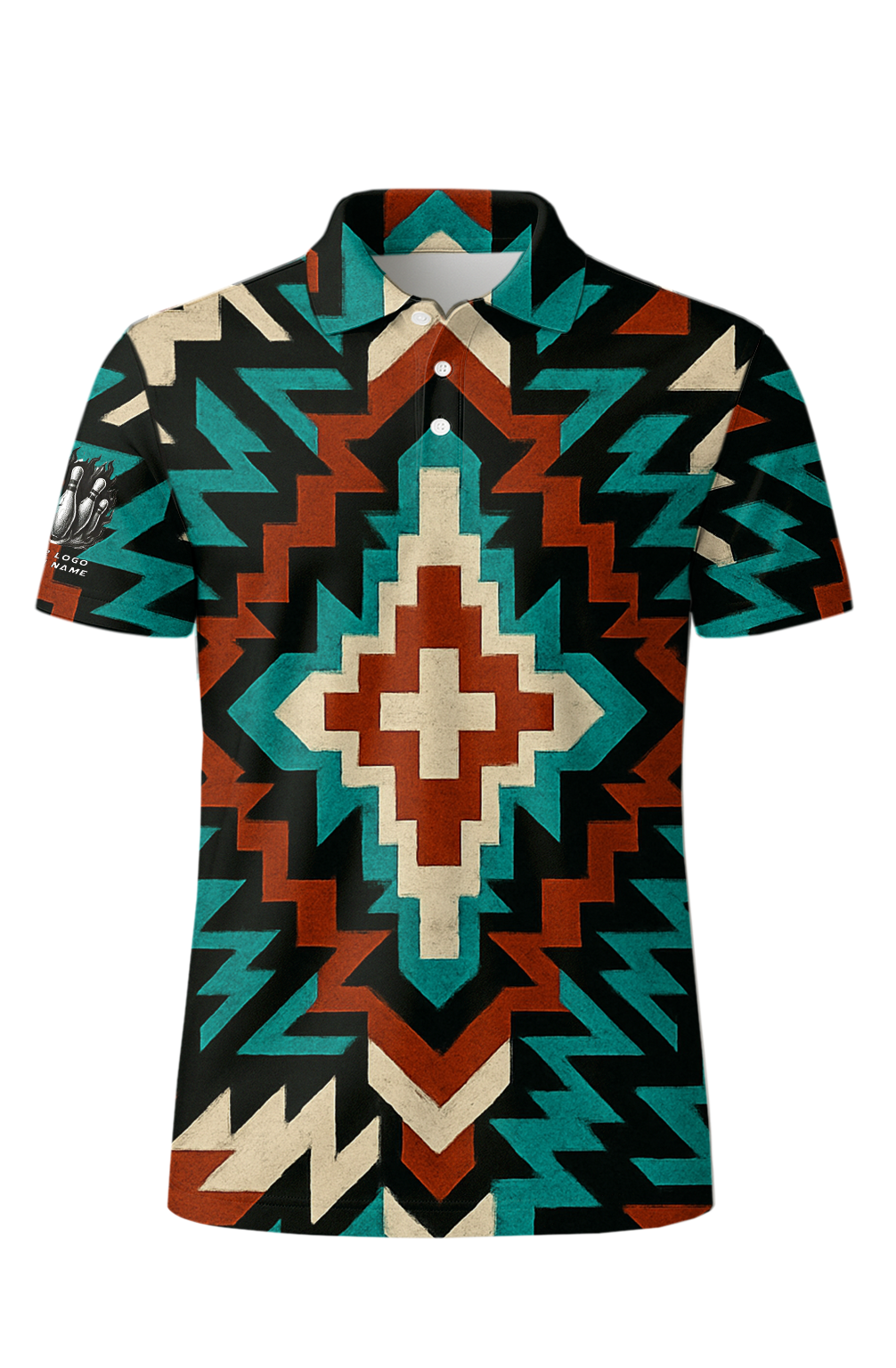 Geometric Aztec Thunderbolts Bowling Jersey