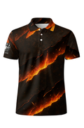 Striking Crackle Ember Lines Bowling Jersey