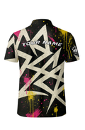 Angular Star Splatter Paint Bowling Jersey