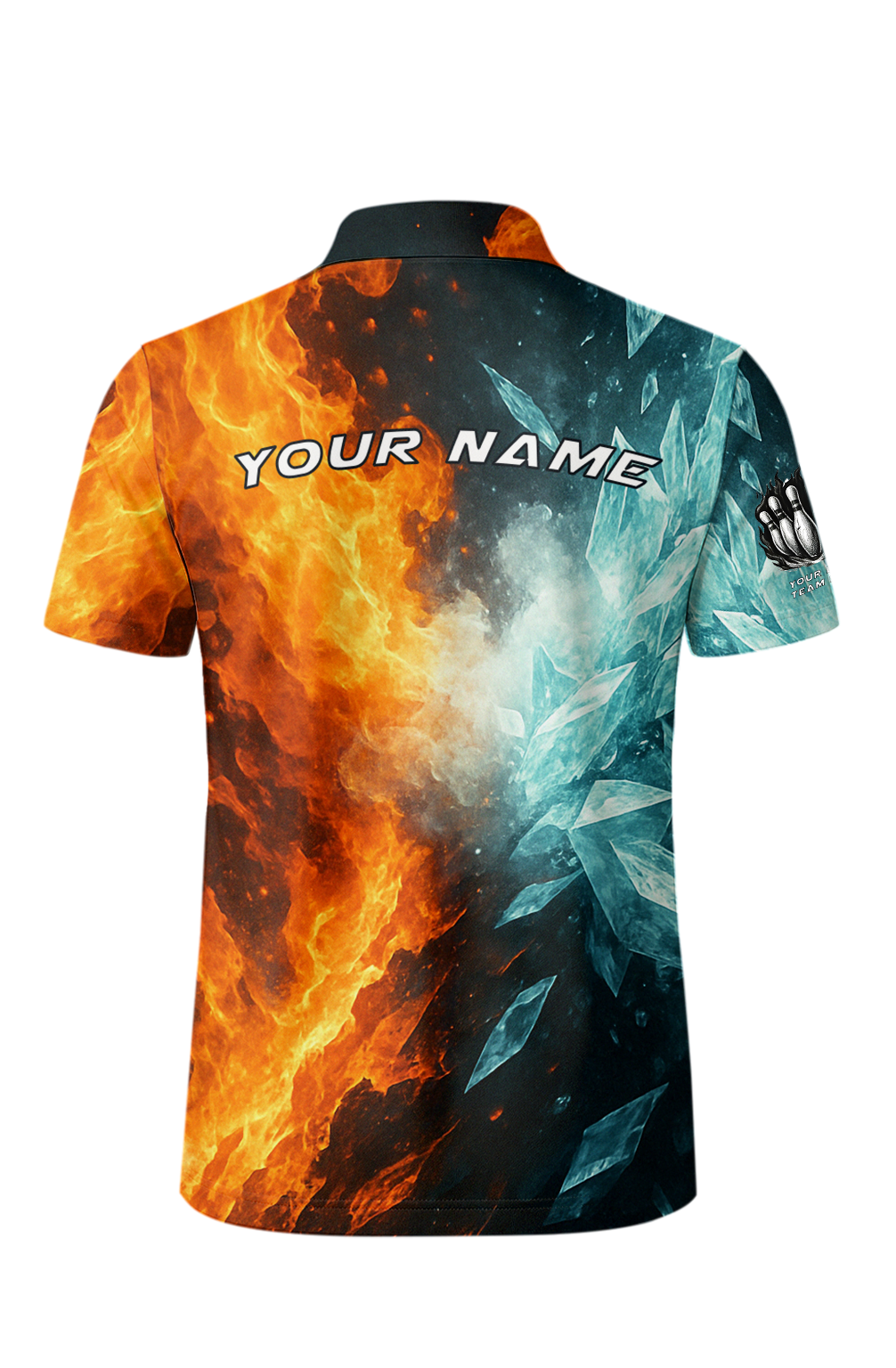 Fiery Ice Elemental Dueling Bowling Jersey