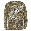 Bass fishing camo all over print personalized gift TATS66