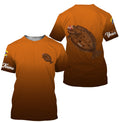 Flounder fishing custom name with angry Flounder ChipteeAmz's art UV protection AT016