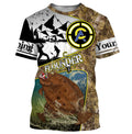 Flounder fishing camo custom name with funny Flounder angry ChipteeAmz's art UV protection AT019