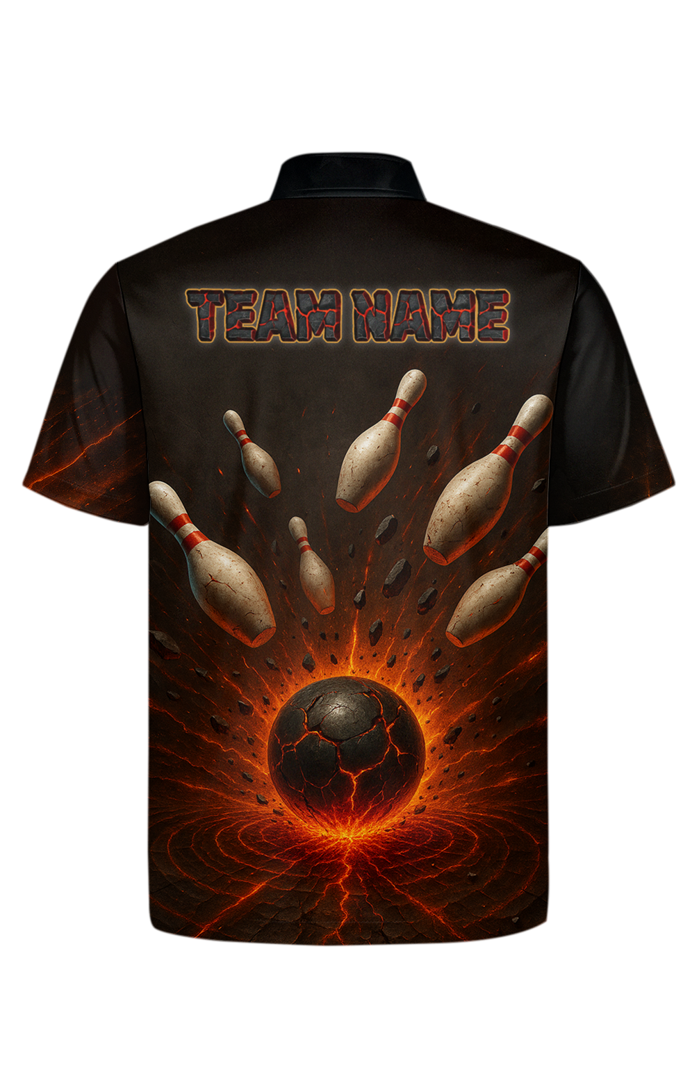 Fiery Impact Lava Explosion Bowling Jersey