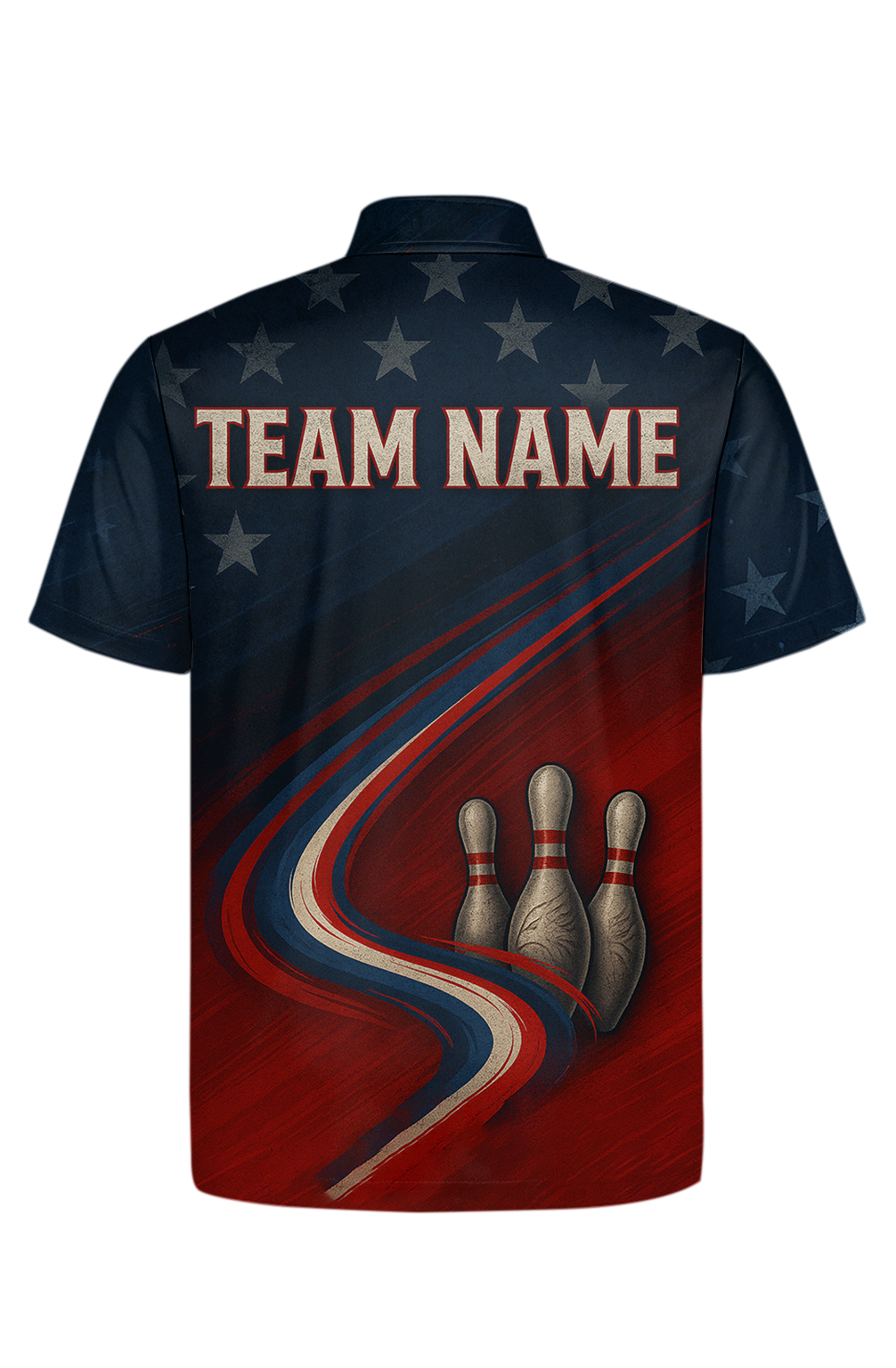 Stars Stripes Patriotic Eagle Bowling Jersey