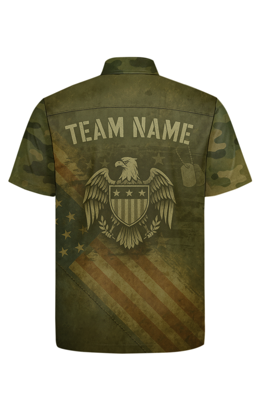 Military Camouflage Tactical Force Bowling Jersey