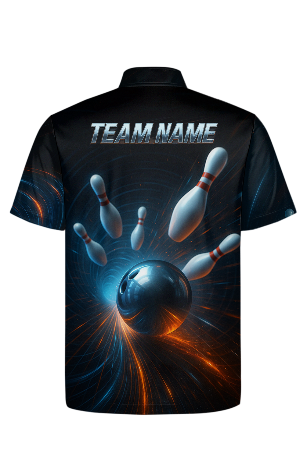 Cosmic Vortex Energy Trails Bowling Jersey