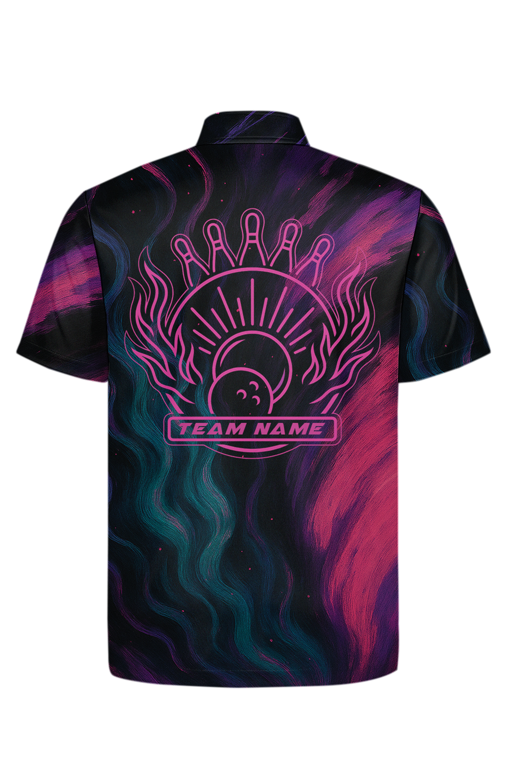 Energetic Purple Swirls Abstract Bowling Jersey