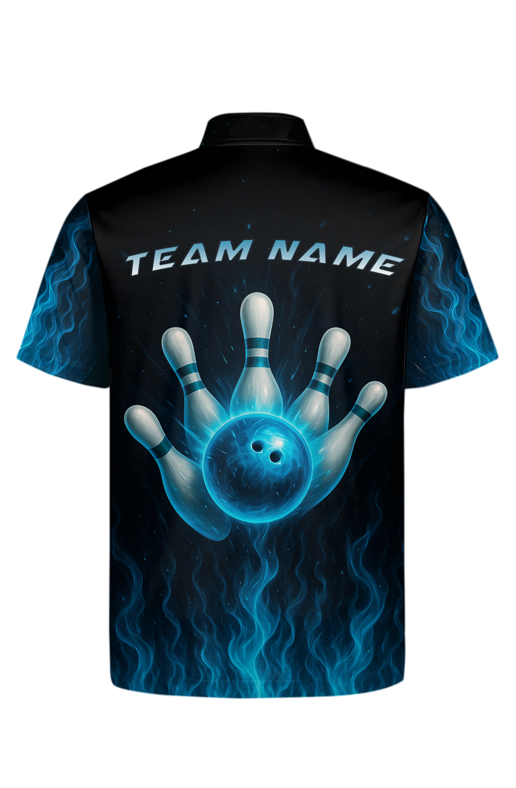 Intense Blue Flame Strike Bowling Jersey