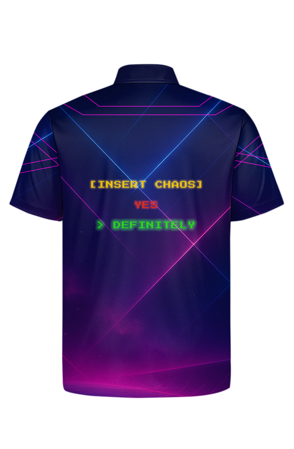 Futuristic Neon Grid Player Bowling Jersey