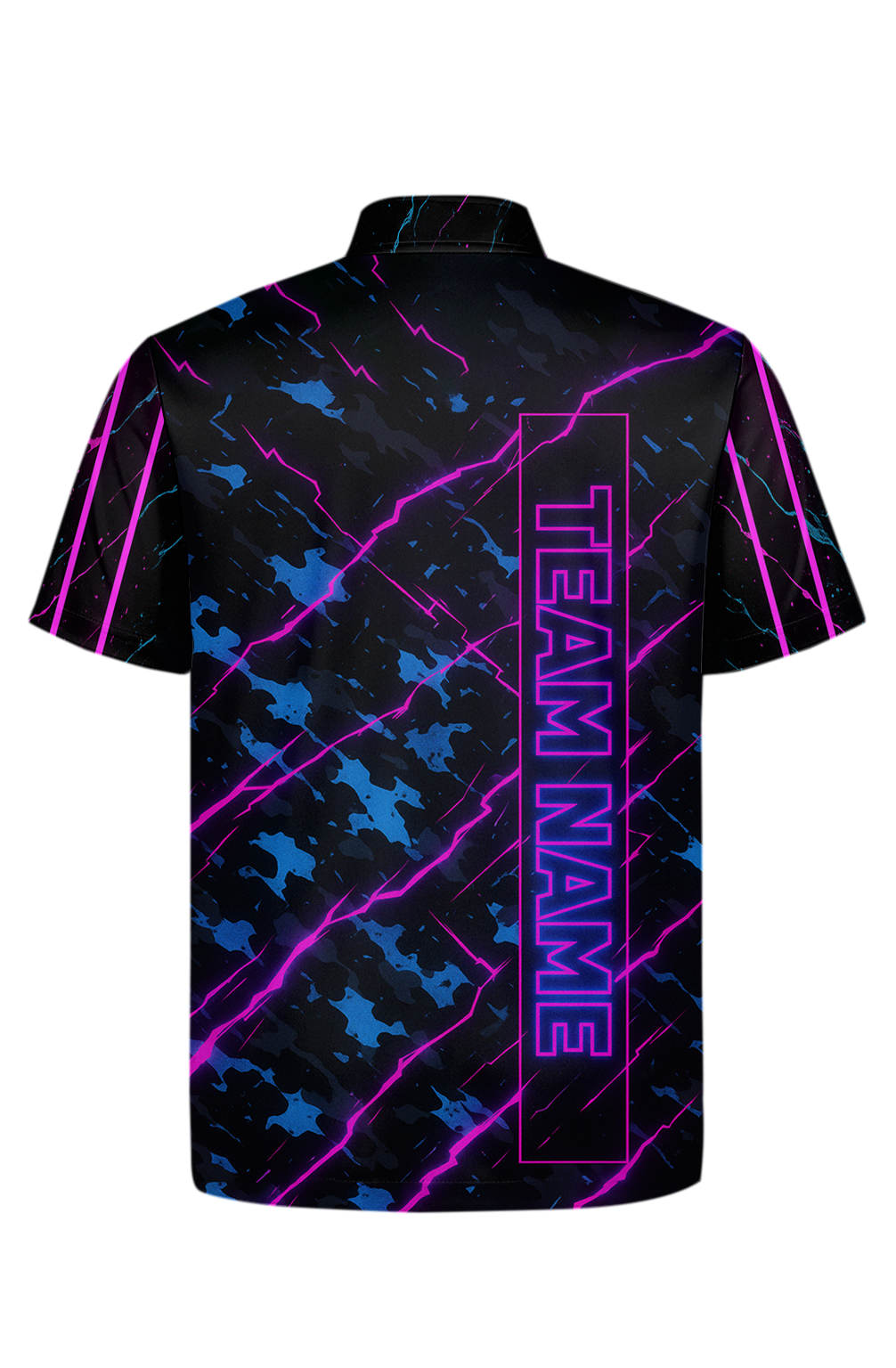 Abstract Neon Lines Splatter Bowling Jersey