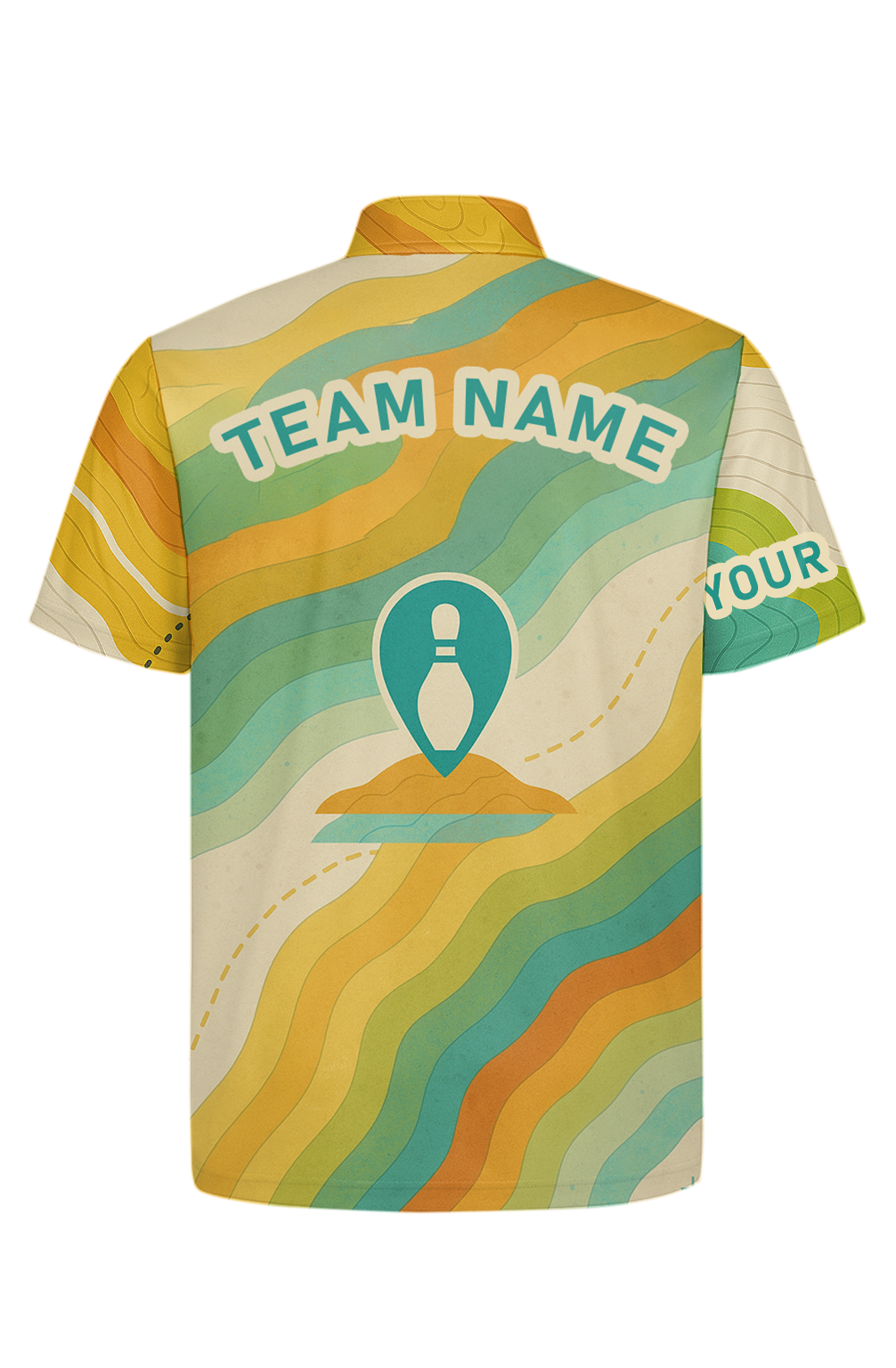 Vintage Contour Map Trail Bowling Jersey