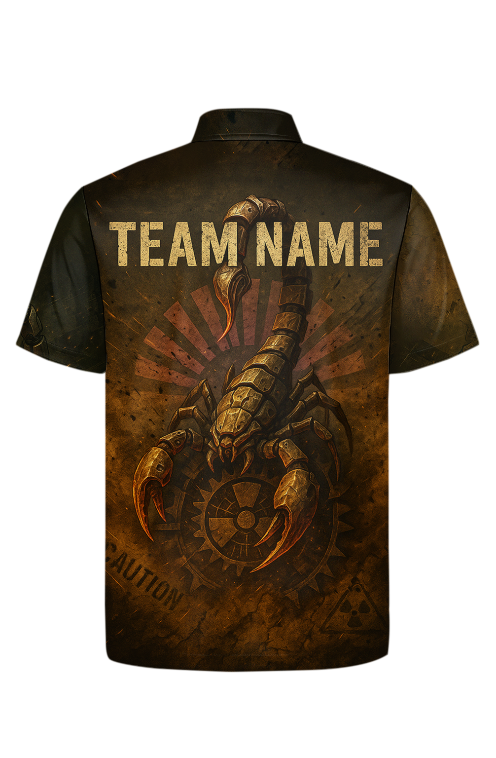Steampunk Mechanical Scorpion Grunge Bowling Jersey