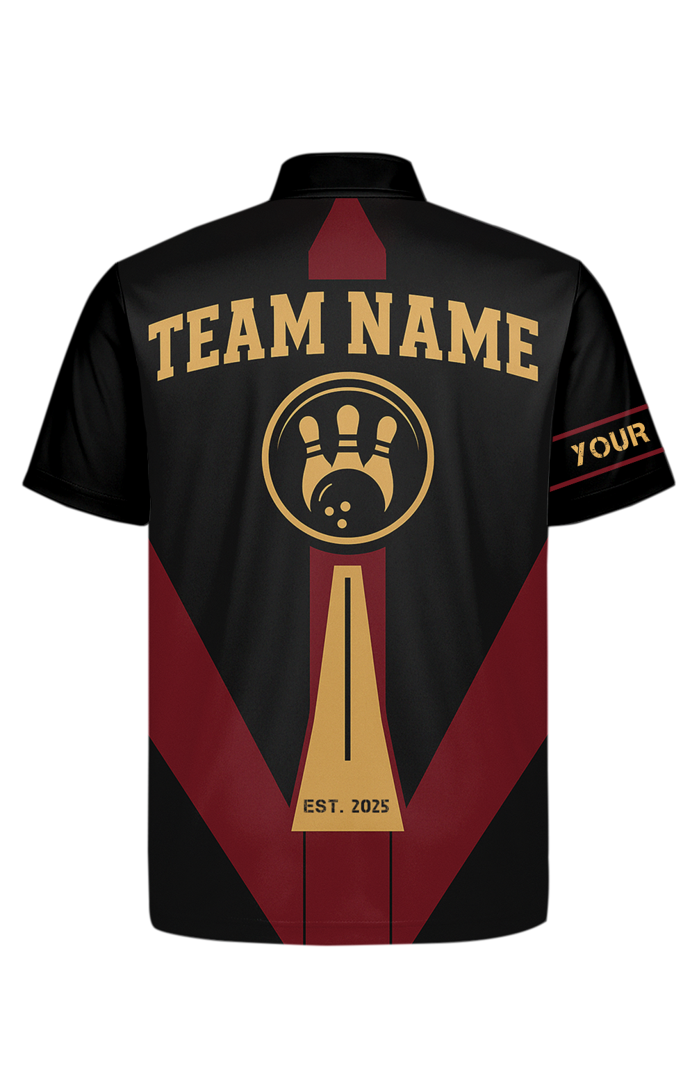 Geometric Color Panel Stripes Bowling Jersey