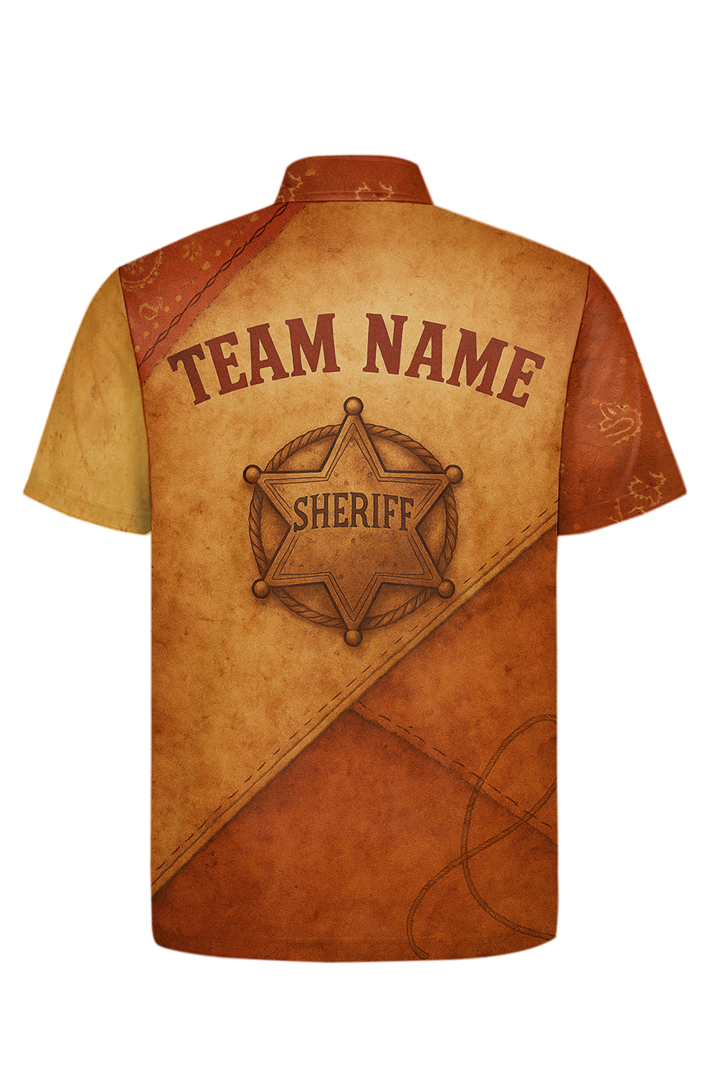 Rustic Vintage Western Sheriff Bowling Jersey