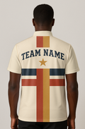 Vintage Americana Star Stripe Bowling Jersey