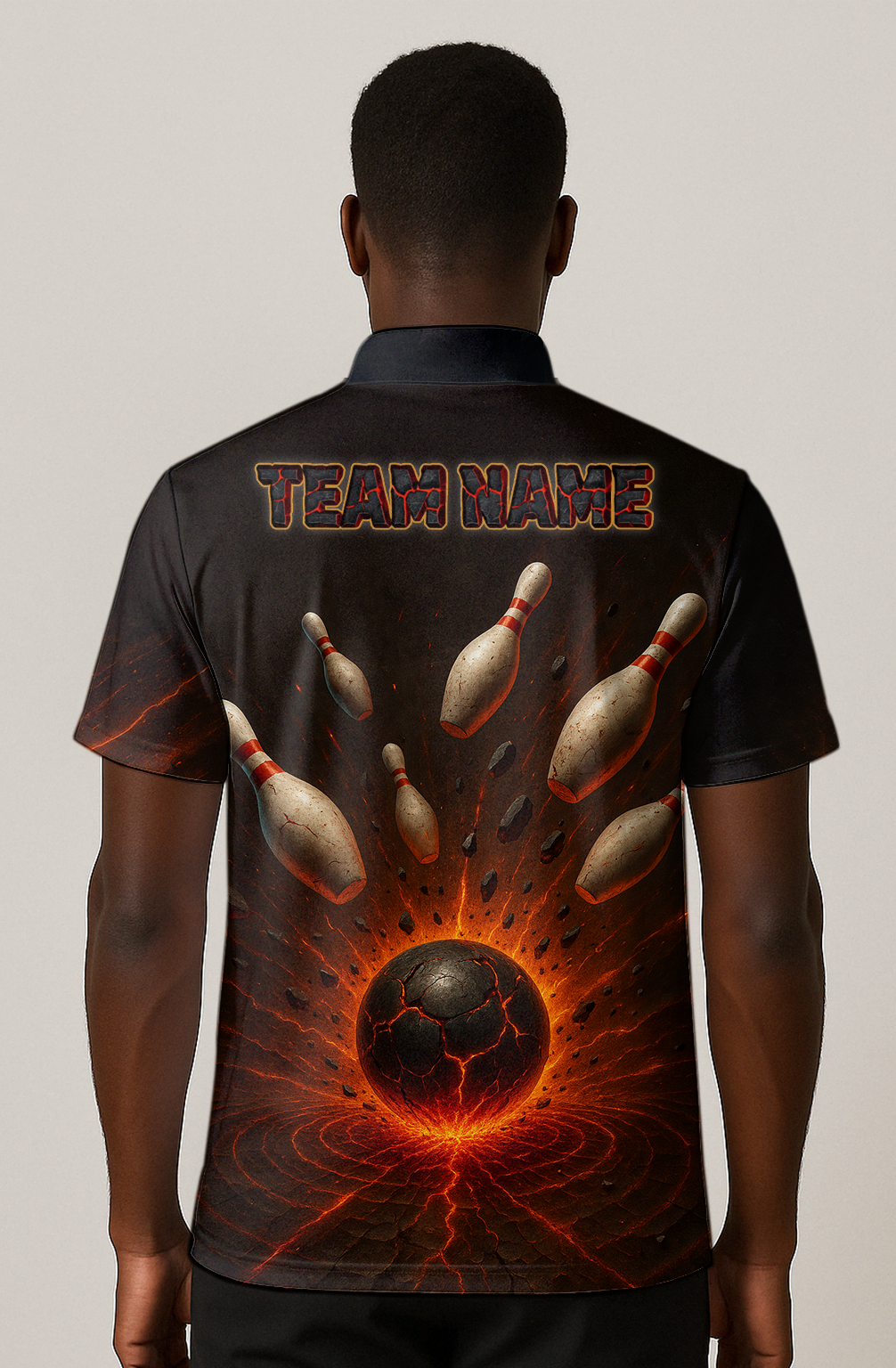 Fiery Impact Lava Explosion Bowling Jersey