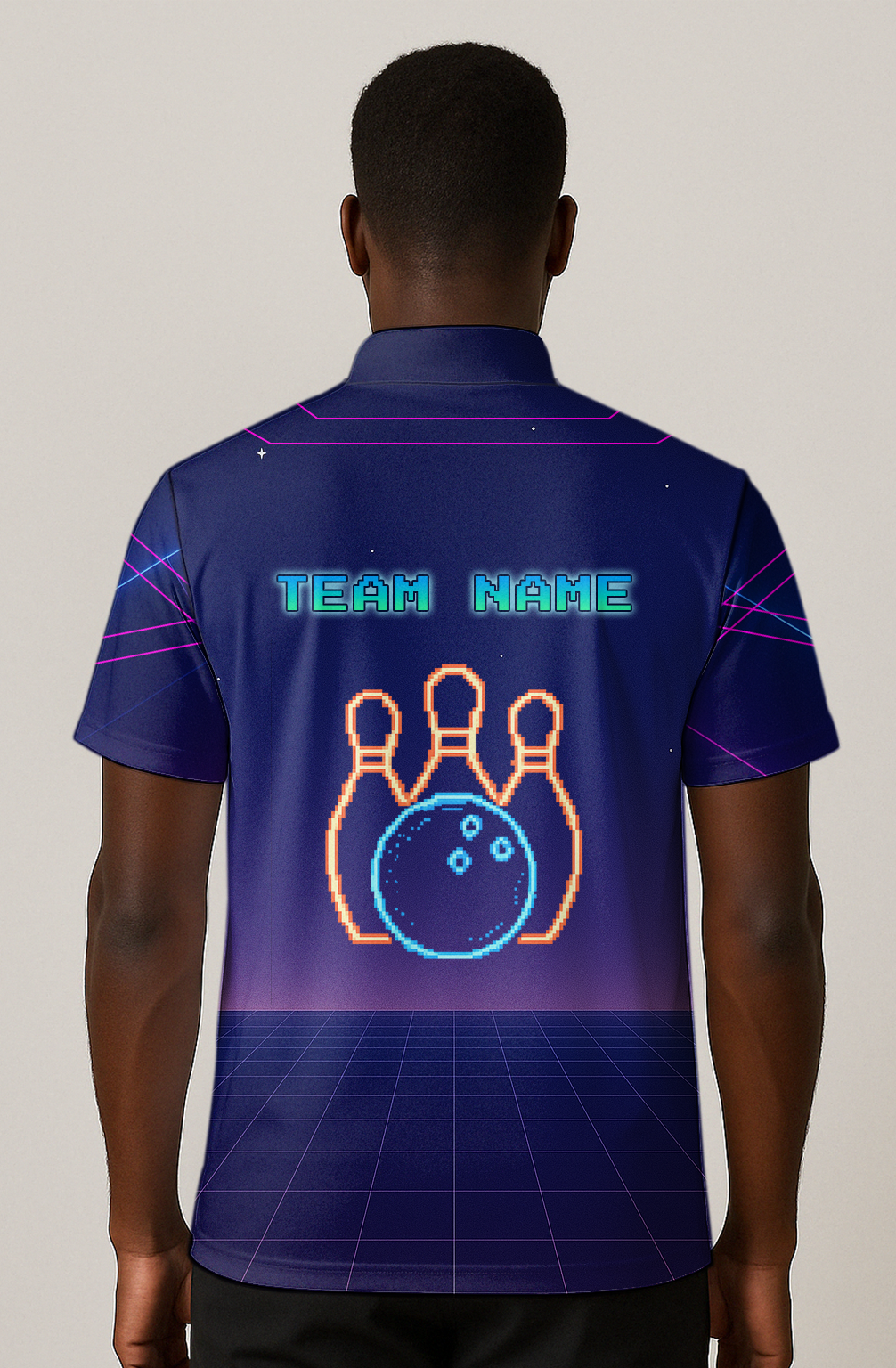 Neon Arcade Gaming Cabinet Bowling Jersey