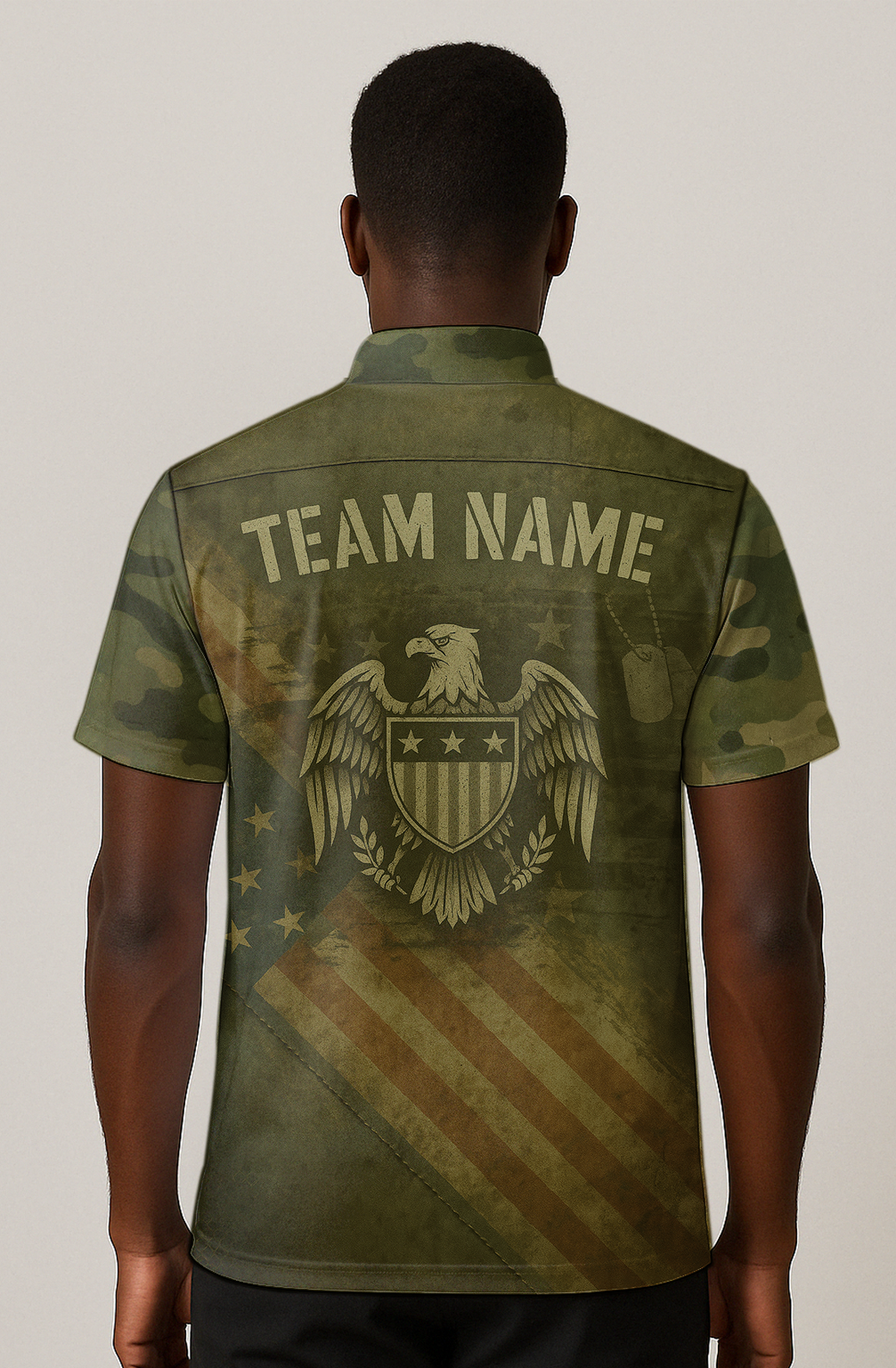 Military Camouflage Tactical Force Bowling Jersey