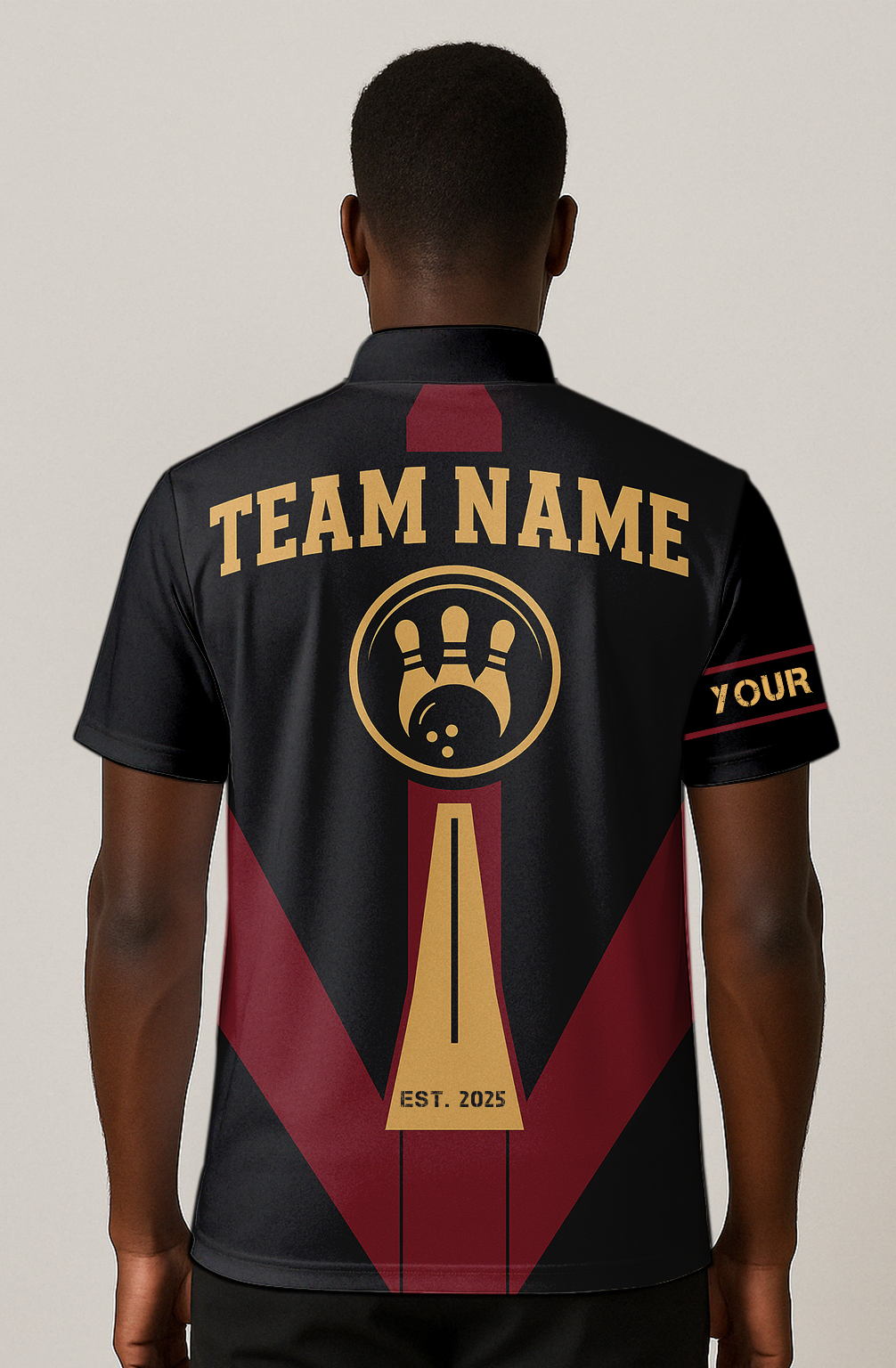 Geometric Color Panel Stripes Bowling Jersey