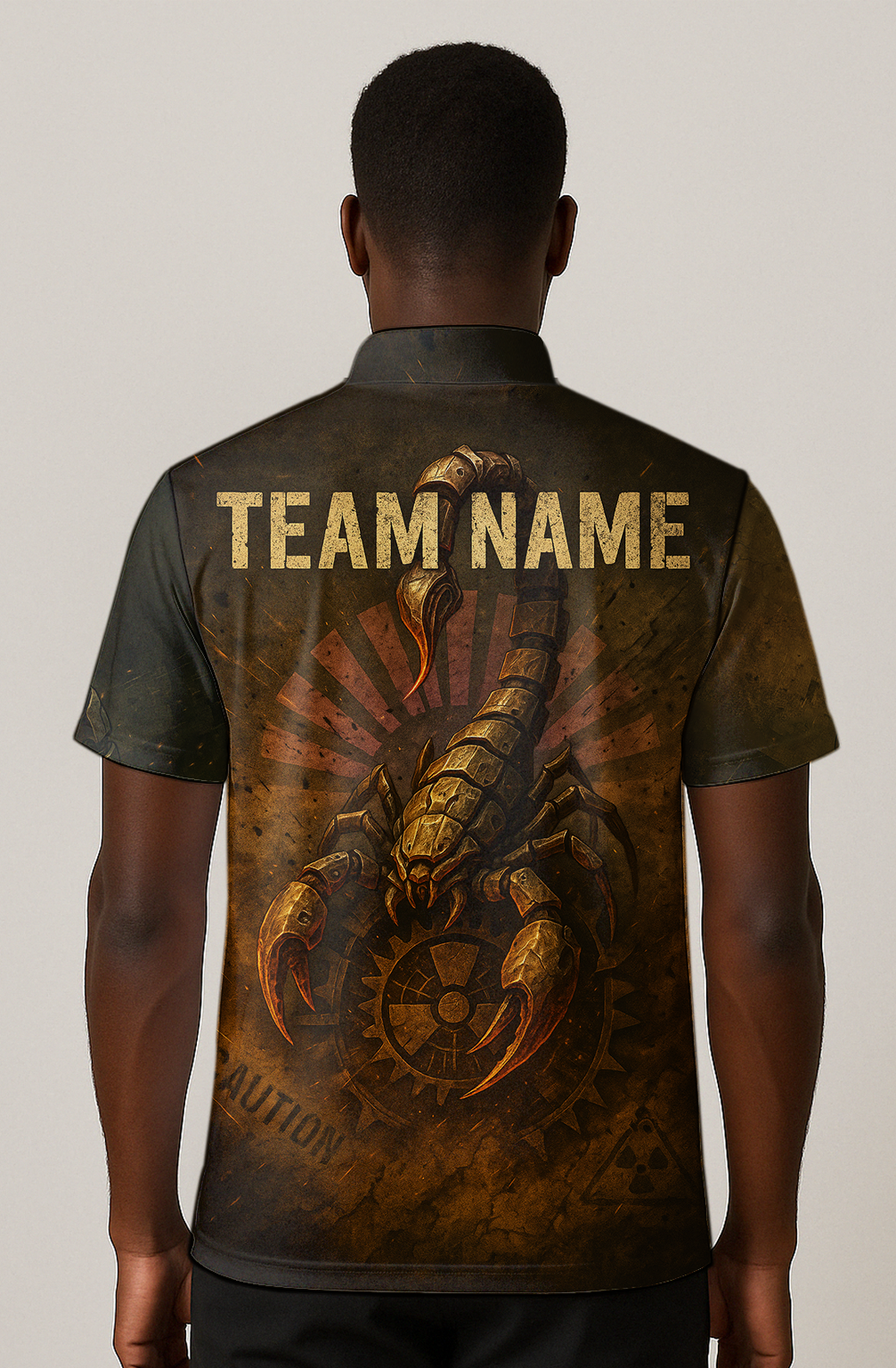 Steampunk Mechanical Scorpion Grunge Bowling Jersey