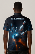 Cosmic Vortex Energy Trails Bowling Jersey
