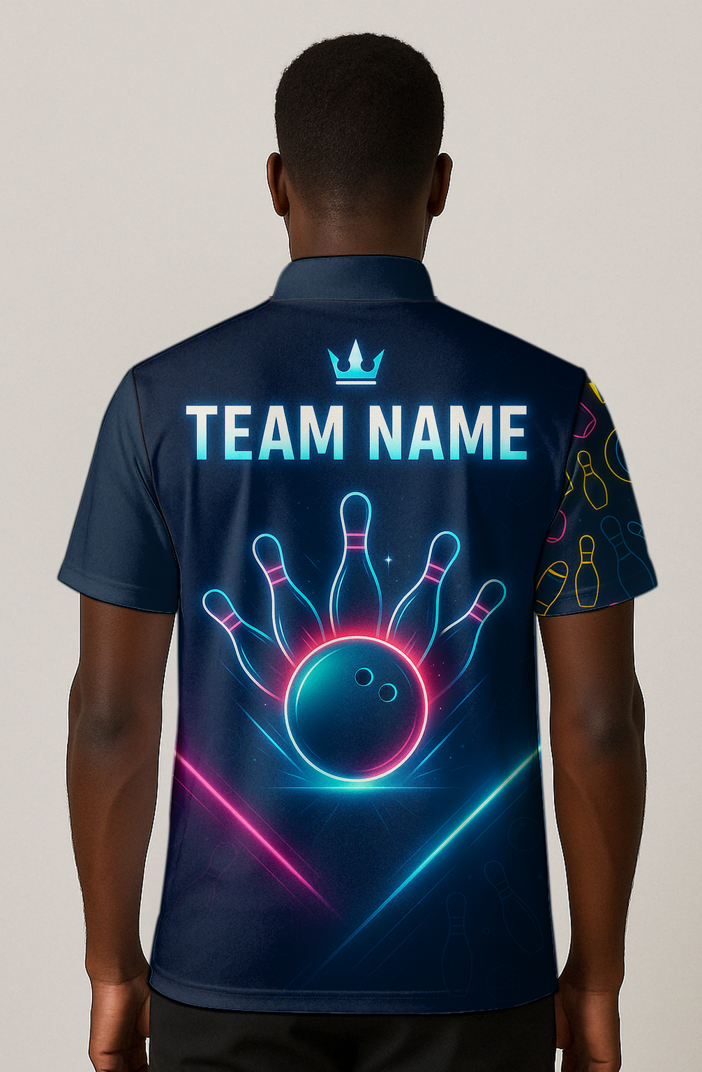 Energetic Neon Lightning Bowling Jersey