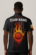 Fiery Flames Pixel Energy Bowling Jersey