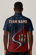 Stars Stripes Patriotic Eagle Bowling Jersey