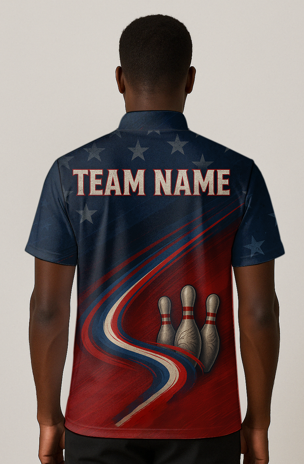 Stars Stripes Patriotic Eagle Bowling Jersey