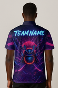 Neon Cyber Samurai Strike Bowling Jersey