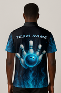 Intense Blue Flame Strike Bowling Jersey