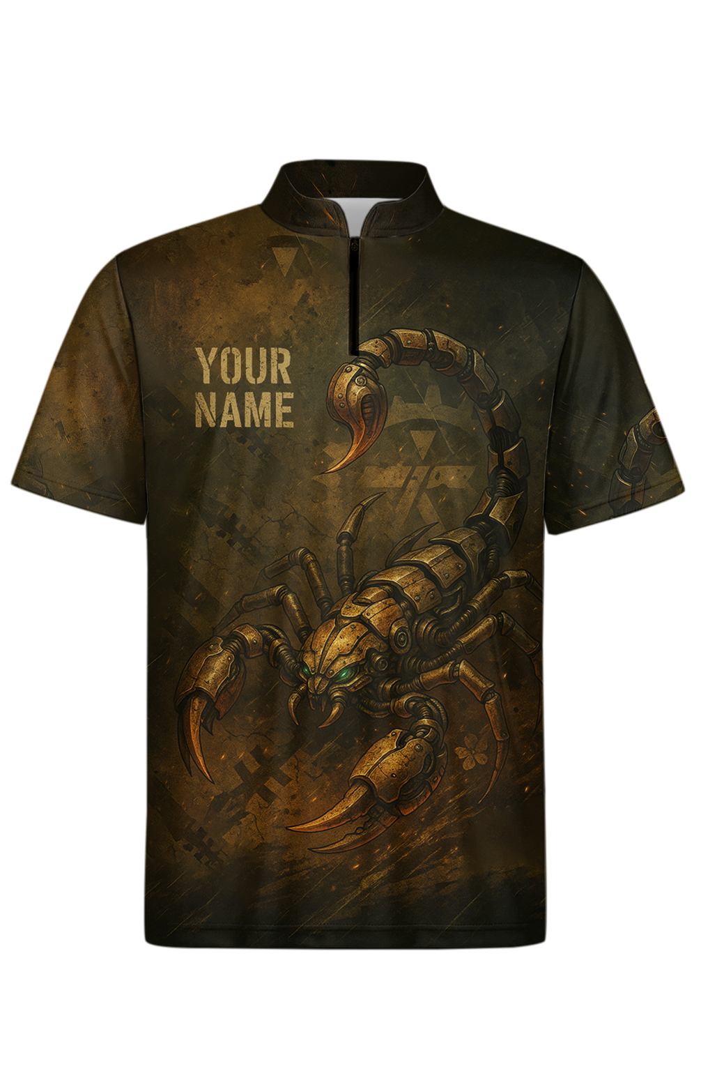 Steampunk Mechanical Scorpion Grunge Bowling Jersey