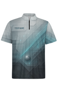Futuristic Digital Grid Glow Bowling Jersey