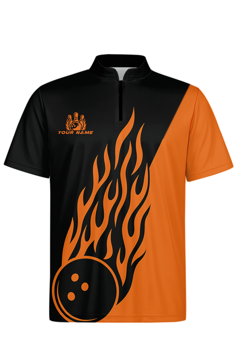 Fiery Flames Diagonal Split Bowling Jersey