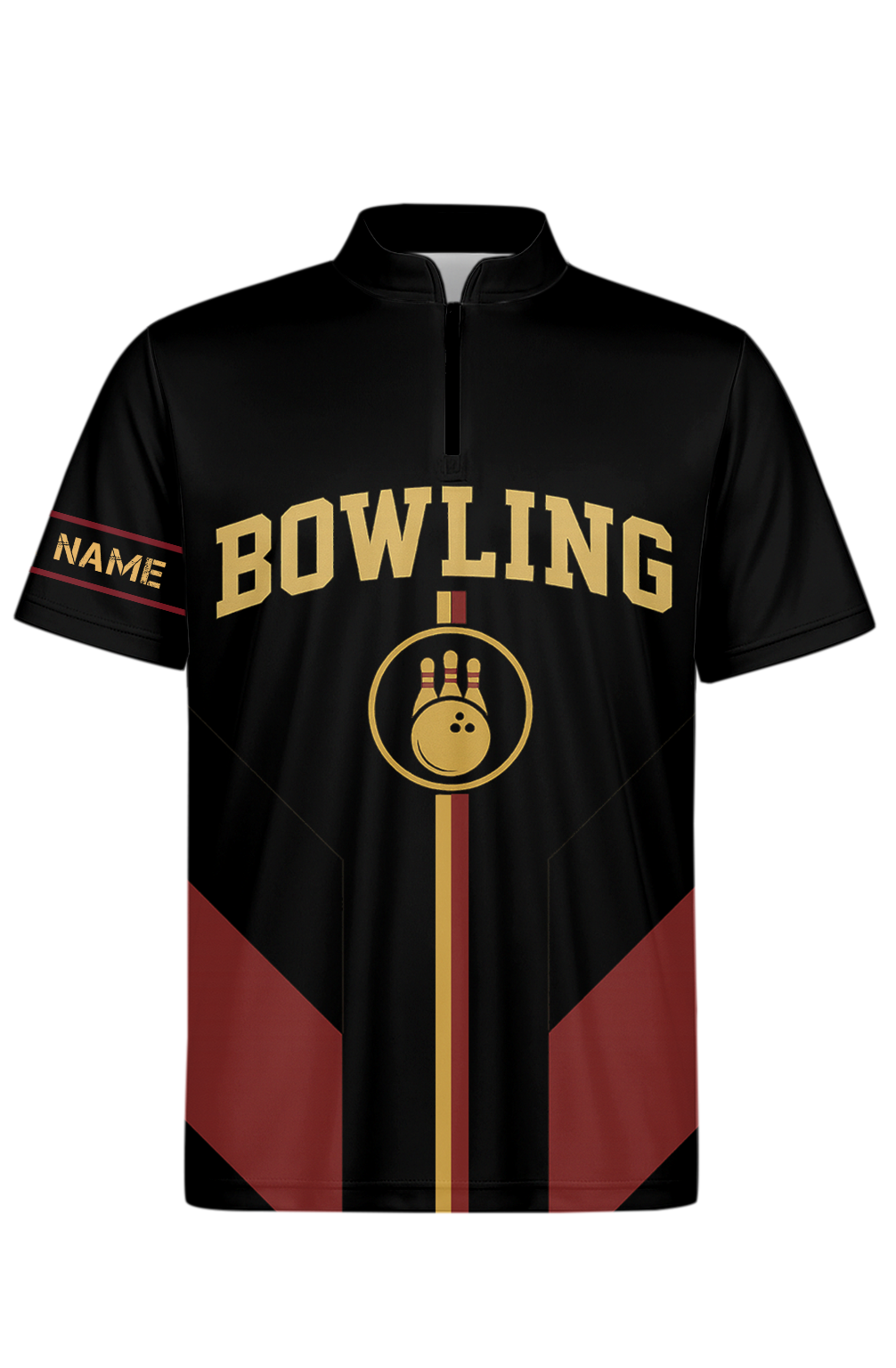 Geometric Color Panel Stripes Bowling Jersey