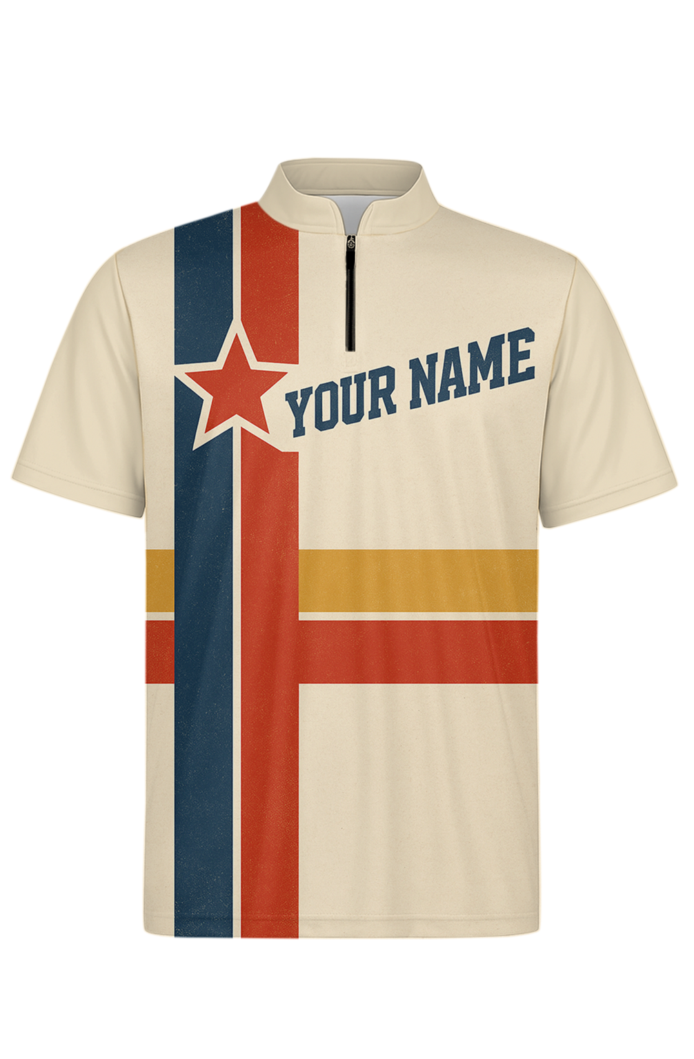 Vintage Americana Star Stripe Bowling Jersey