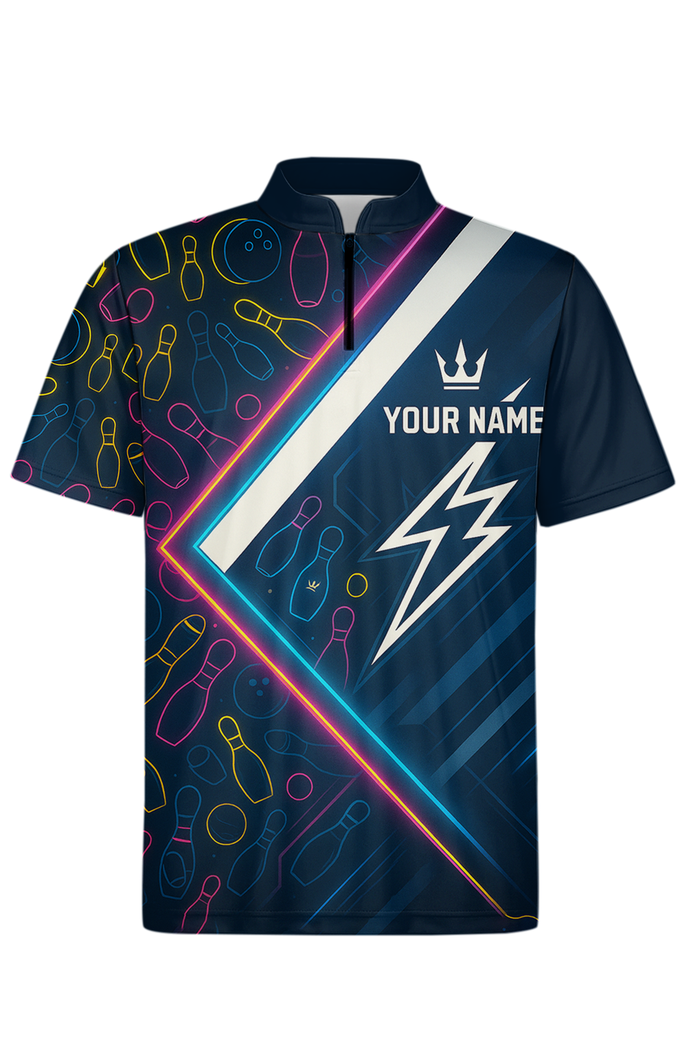 Energetic Neon Lightning Bowling Jersey