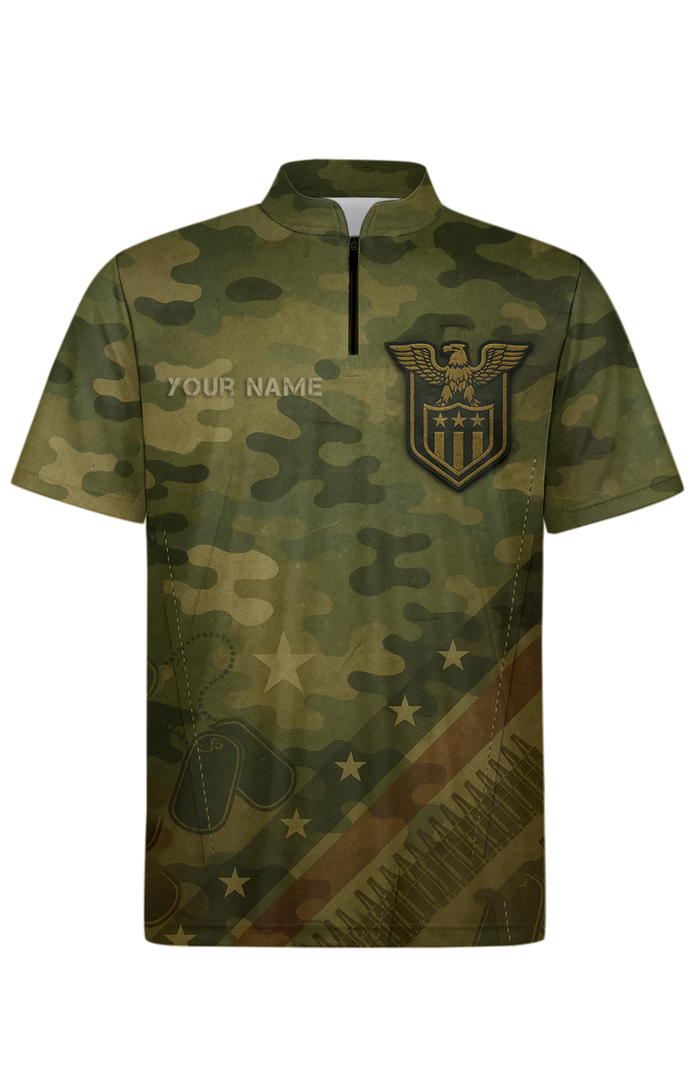 Military Camouflage Tactical Force Bowling Jersey