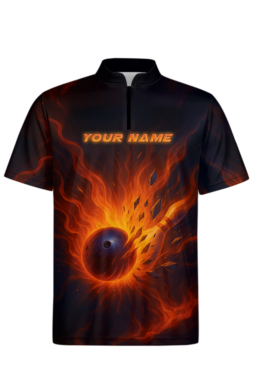 Fiery Impact Explosion Power Bowling Jersey