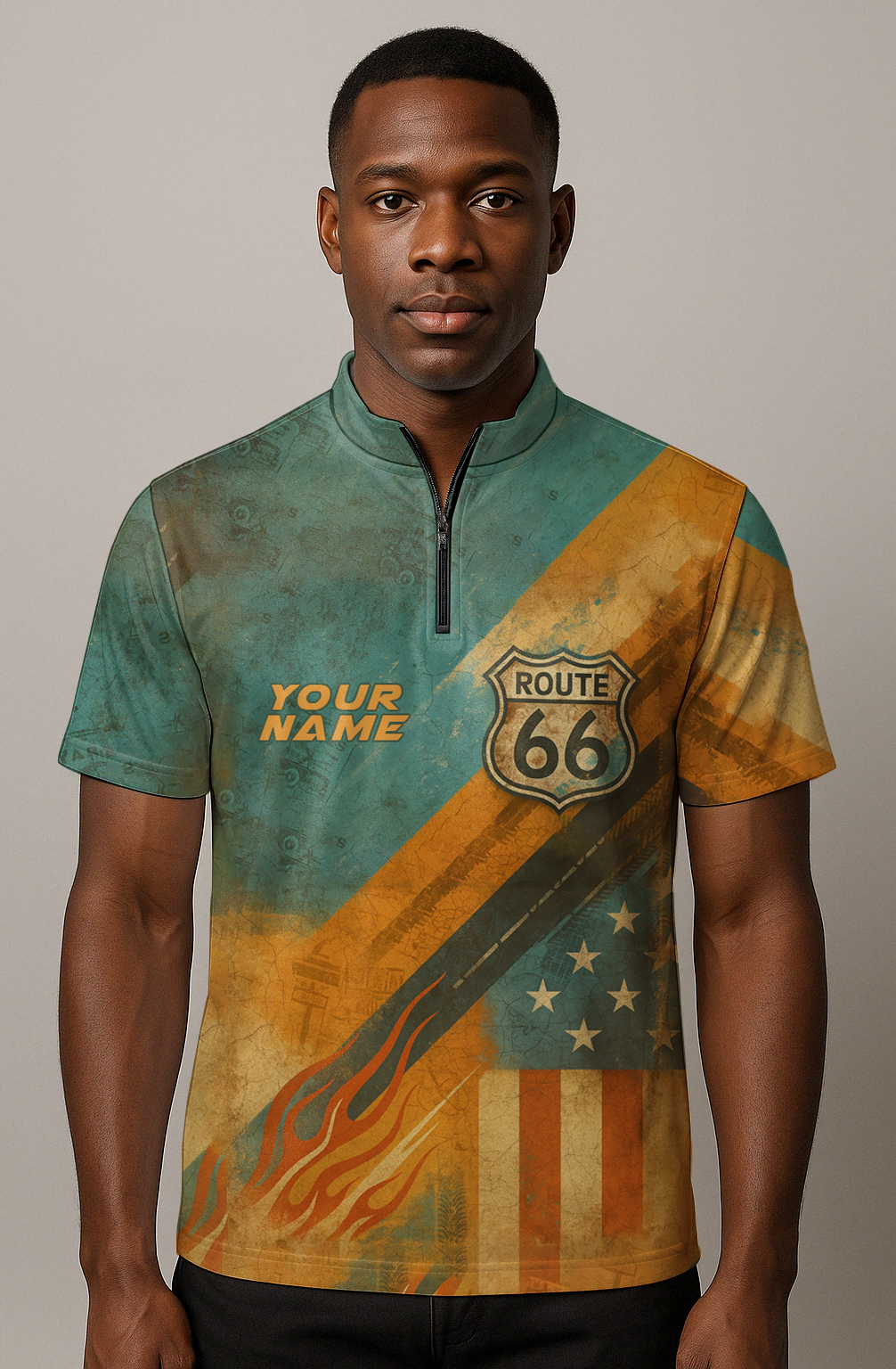 Route Sixty Six Vintage Road Bowling Jersey