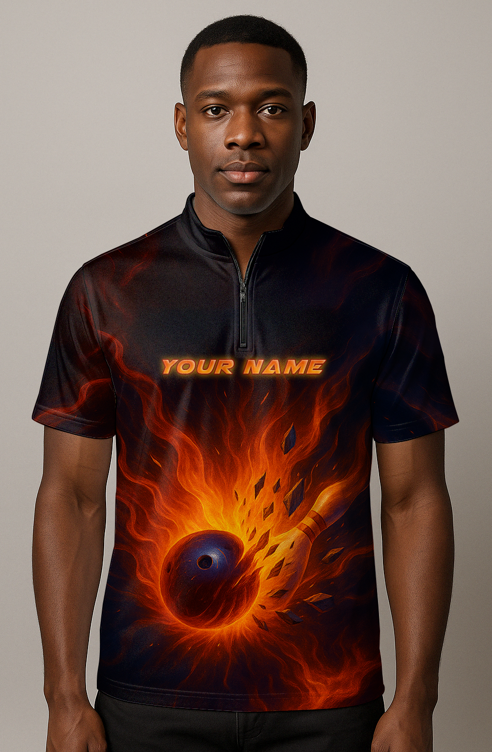 Fiery Impact Explosion Power Bowling Jersey