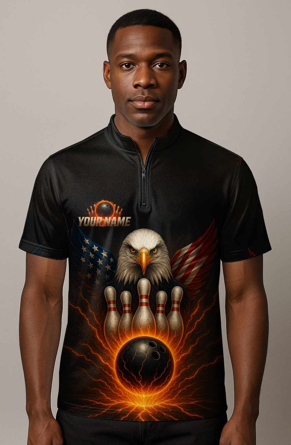 Majestic Eagle Patriotic Power Bowling Jersey
