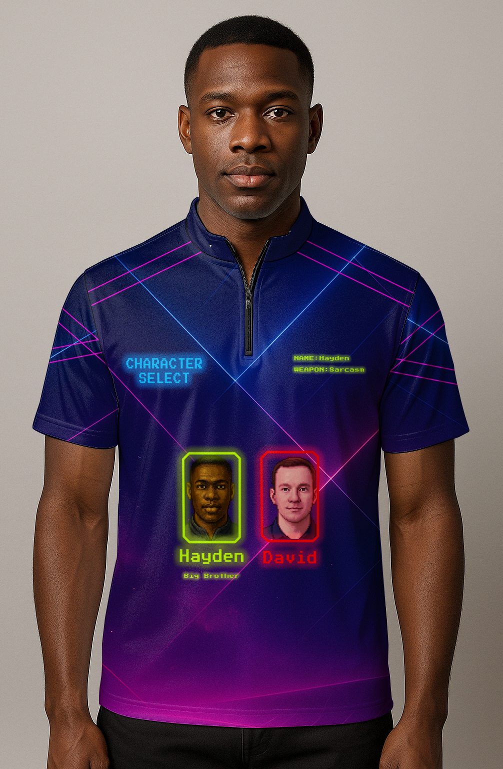 Futuristic Player Selection Interface Bowling Jersey